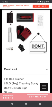  Brand new Lelo F1s developper's kit red