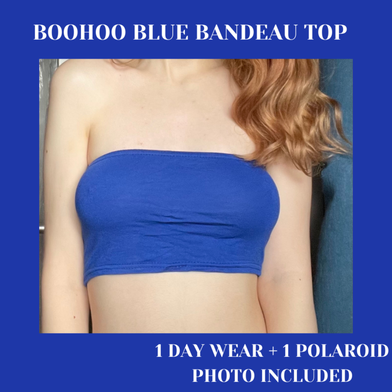 Boohoo Blue Bandeau Top