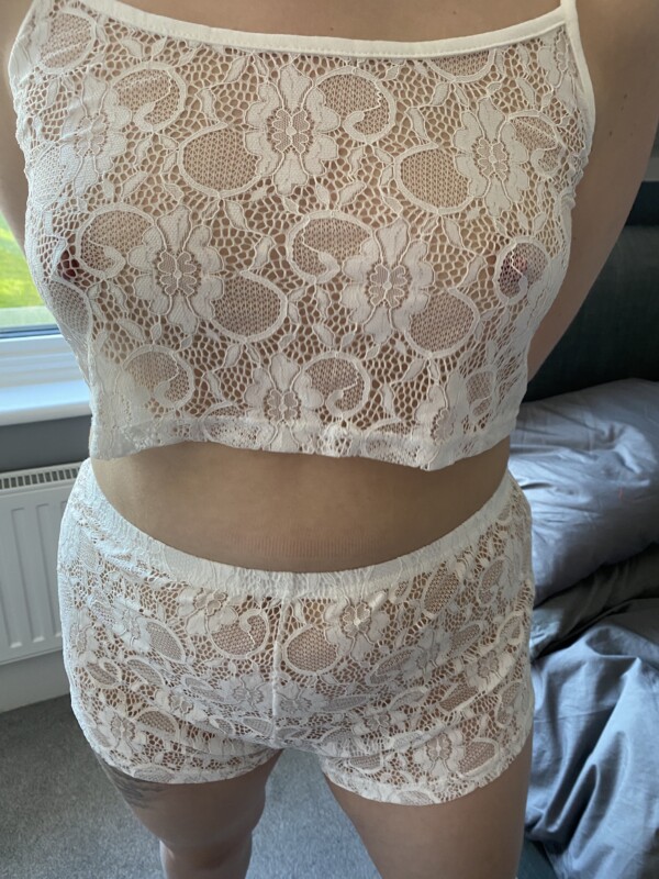 WHITE LACE CAMI PJ SET WORN FOR 3 NIGHTS 5 STAR ⭐️ ⭐️⭐️⭐️⭐️ REVIEWS