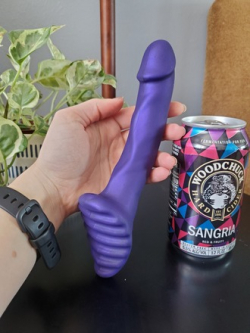  Fuze Velvet silicone dildo with vibrator cavity- purple